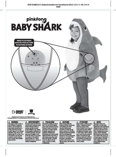 Disfraz de Daddy Shark para niños - Baby Shark