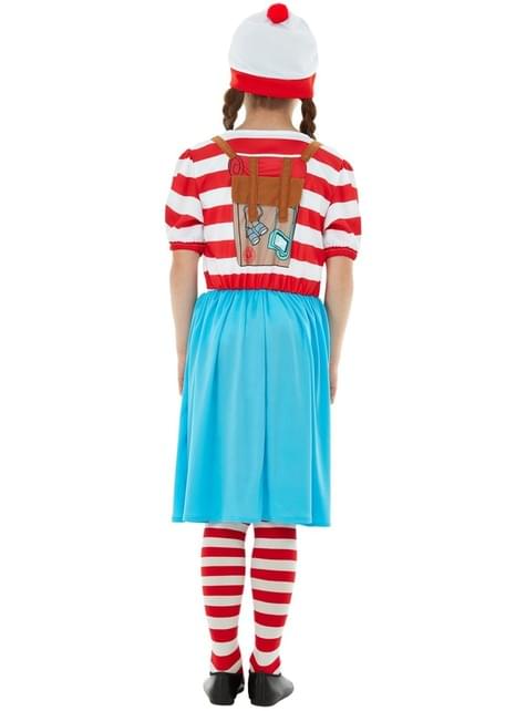 Disfraz de ¿Dónde está Wally? Wenda Deluxe para niña