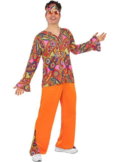 Disfraz de Hippie feliz para hombre talla grande - Funiglobal | Funidelia