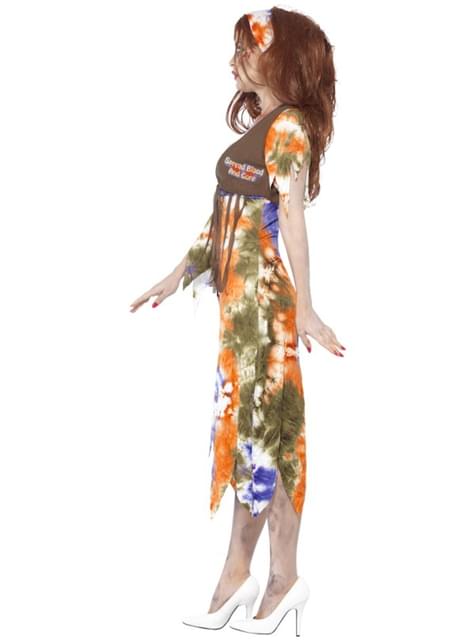 Disfraz de hippie zombie para mujer