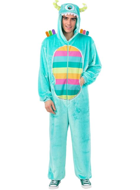 Disfraz de monstruo colorido para adulto