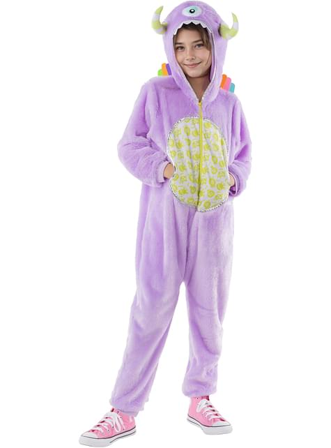 Disfraz de monstruo colorido para niña