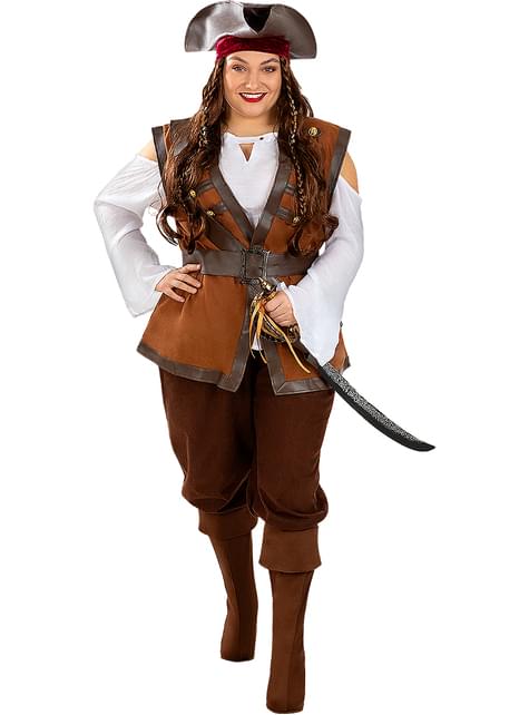 Disfraz de pirata para mujer talla grande - Colección Caribe - Funiglobal | Funidelia