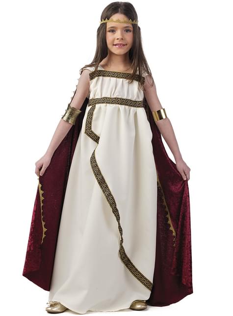 Disfraz de reina troyana para niña