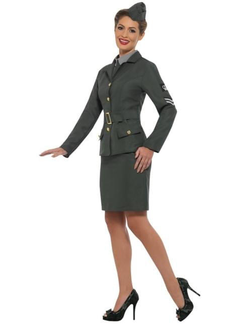 Disfraz de soldado de la Segunda Guerra Mundial para mujer - Smiffys | Funidelia