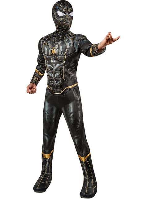 Disfraz de Spiderman negro y dorado para niño - Spider-Man 3 - Rubies USA | Funidelia
