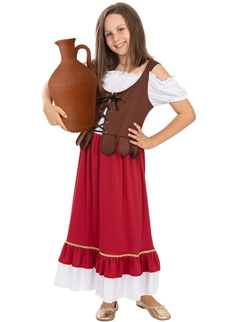 Disfraz de tabernera medieval clásica para niña - Funiglobal | Funidelia