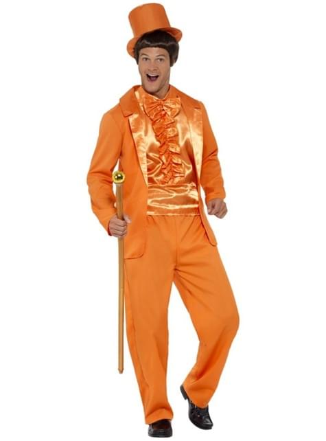 Disfraz de tonto naranja para hombre