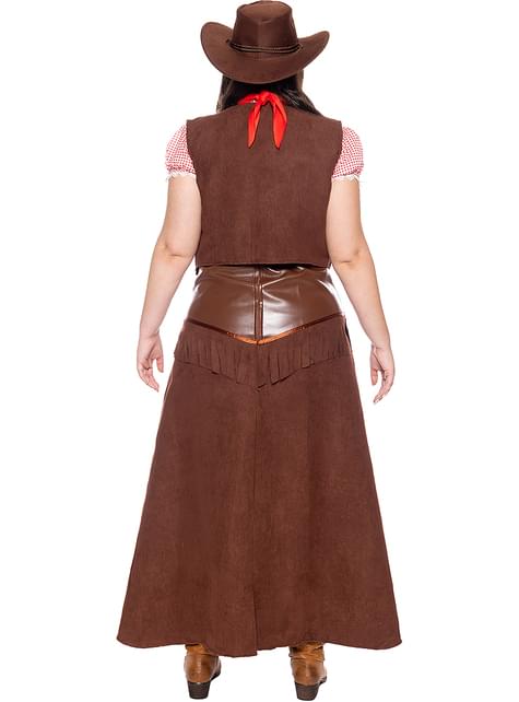 Disfraz de vaquera Deluxe para mujer talla grande - Funiglobal | Funidelia
