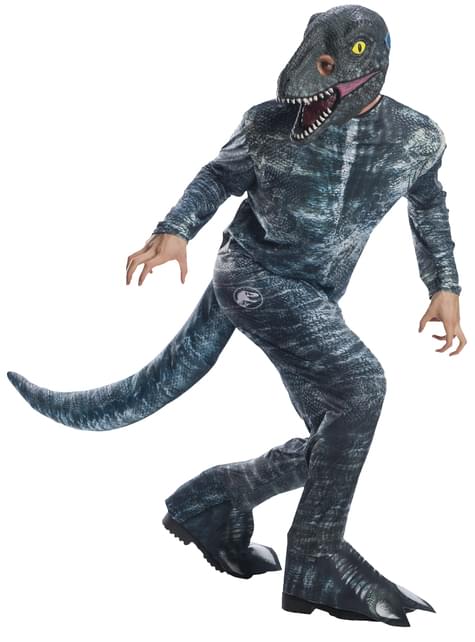 Disfraz de dinosaurio Velociraptor Blue para adulto - Jurassic World - Rubies USA | Funidelia