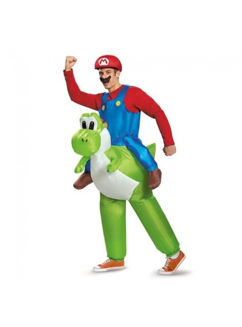 Disfraz hinchable de Mario Bros sobre Yoshi para adulto - Disguise | Funidelia