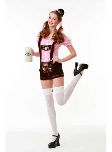 Disfraz tirolesa lederhose para mujer - Partychimp | Funidelia