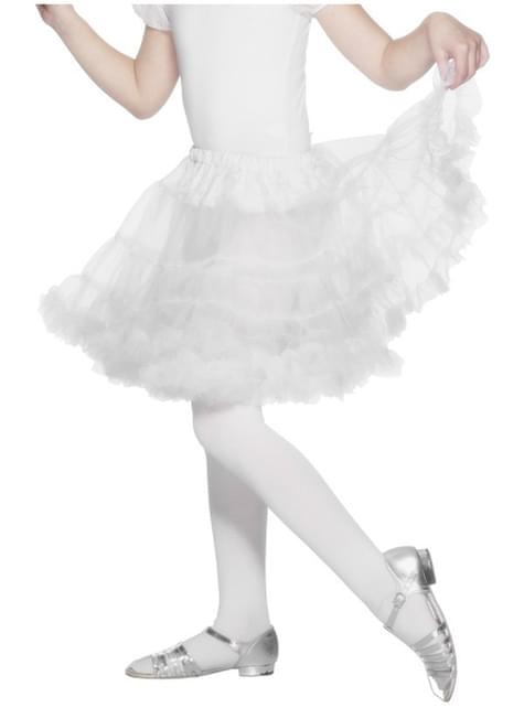 Enagua blanca para niña