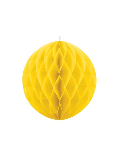 Esfera amarilla de 20 cm de nido de abeja - Partydeco | Funidelia