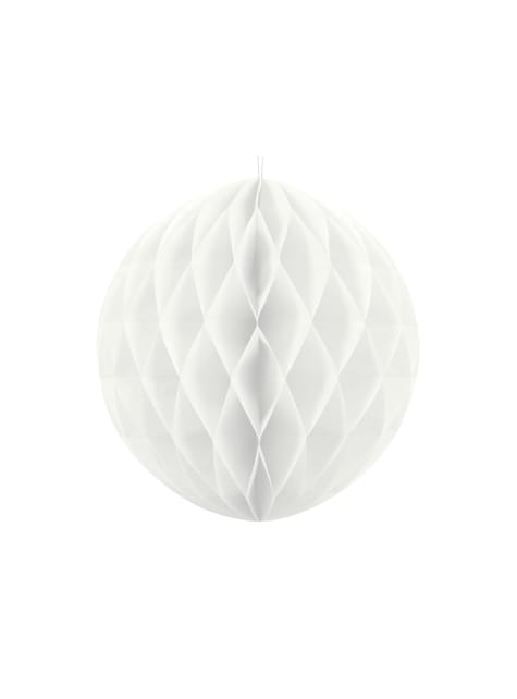 Esfera blanca de 20 cm de nido de abeja - Partydeco | Funidelia