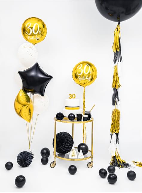 Esfera negra de 20 cm de nido de abeja - Partydeco | Funidelia
