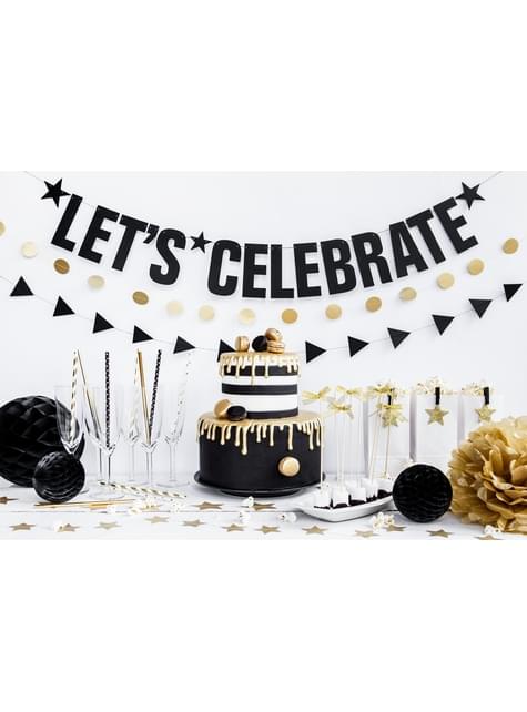 Esfera negra de 40 cm de nido de abeja - Partydeco | Funidelia