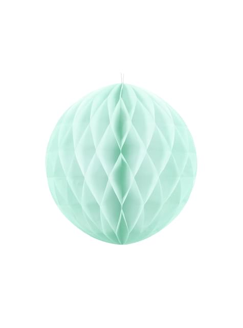 Esfera verde menta pastel de 20 cm de nido de abeja - Partydeco | Funidelia