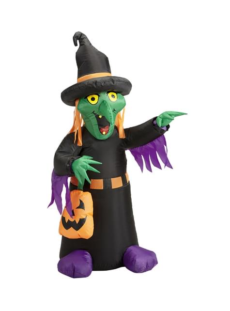 Figura decorativa de bruja hinchable luminosa gigante - Widmann | Funidelia