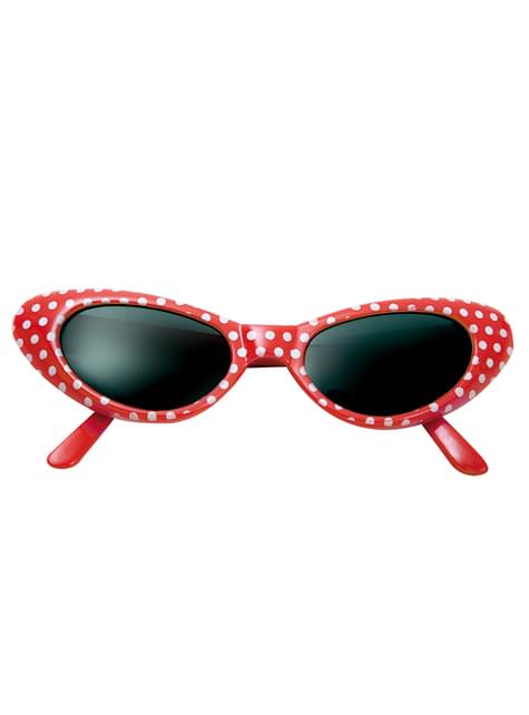 Gafas años 50 a topos rojas para adulto - My Other Me | Funidelia