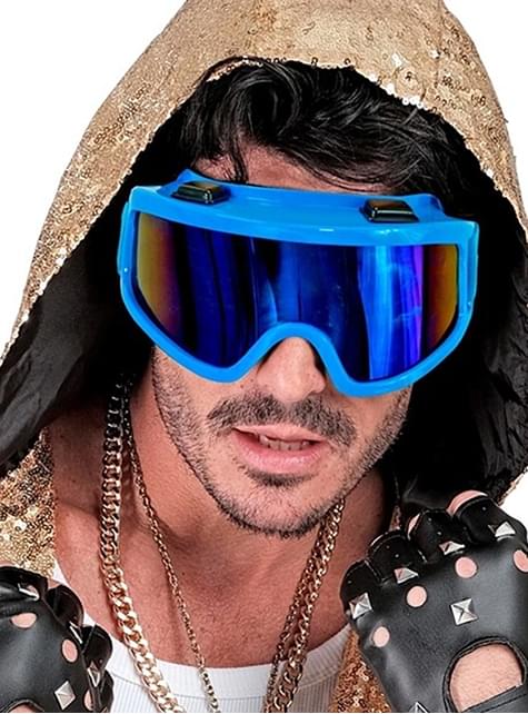 Gafas de esquí azules de los años 80 - Widmann | Funidelia