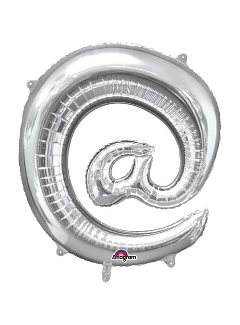 Globo @ plateado de 40 cm - AMSCAN | Funidelia