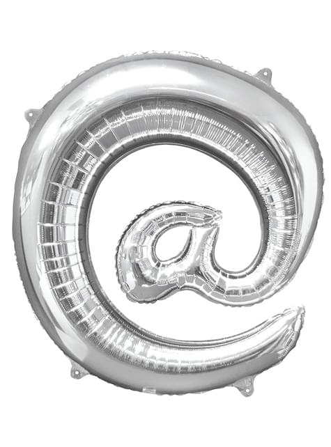 Globo arroba plateado (86 cm) - AMSCAN | Funidelia