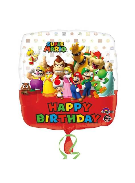 Globo cuadrado de los personajes de Super Mario Bros