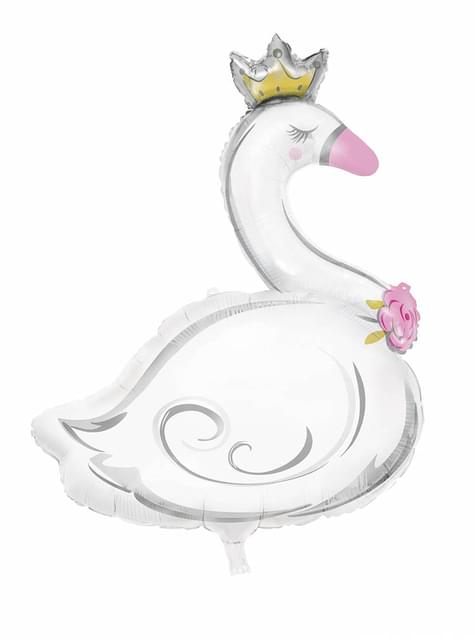 Globo de foil (107 cm) cisne - Swan Birthday - Unique | Funidelia