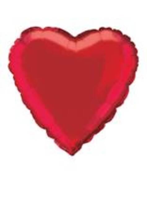 Globo de foil con forma de corazón rojo - Unique | Funidelia