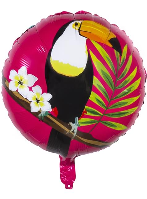 Globo de foil con tucán dos colores (45 cm) - Toucan Party - Boland | Funidelia