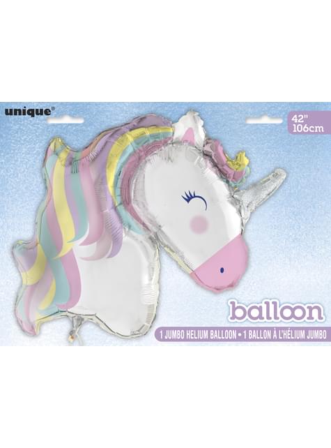 Globo de foil de unicornio (106cm) - Happy Unicorn - Unique | Funidelia