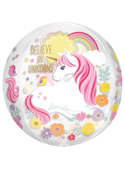 Globo de foil de unicornio (38x40cm) - Pretty Unicorn - AMSCAN | Funidelia