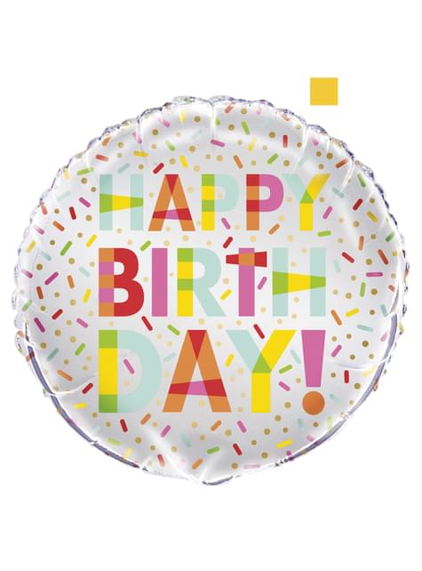 Globo de foil Happy Birthday- Donut Party - Unique | Funidelia