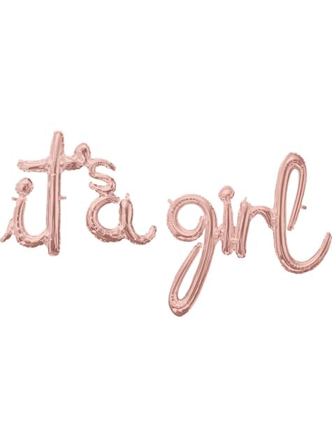 Globo de foil It’s a girl oro rosa - AMSCAN | Funidelia