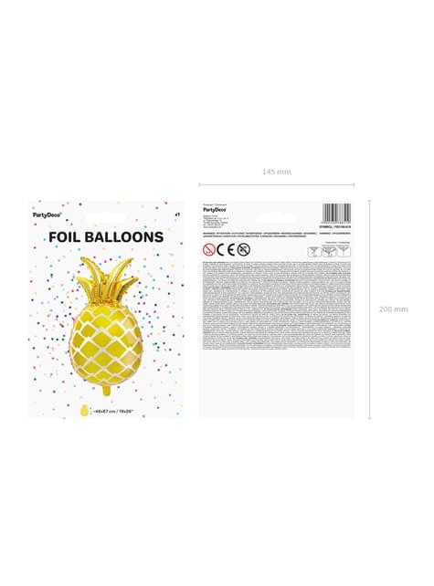 Globo de foil piña dorada - Aloha Turquoise - Partydeco | Funidelia