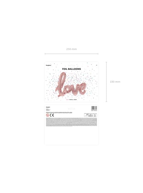 Globo foil “ LOVE“ oro rosa - Partydeco | Funidelia