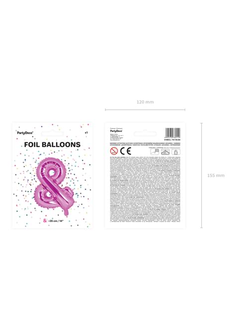 Globo foil & rosa oscuro - Partydeco | Funidelia