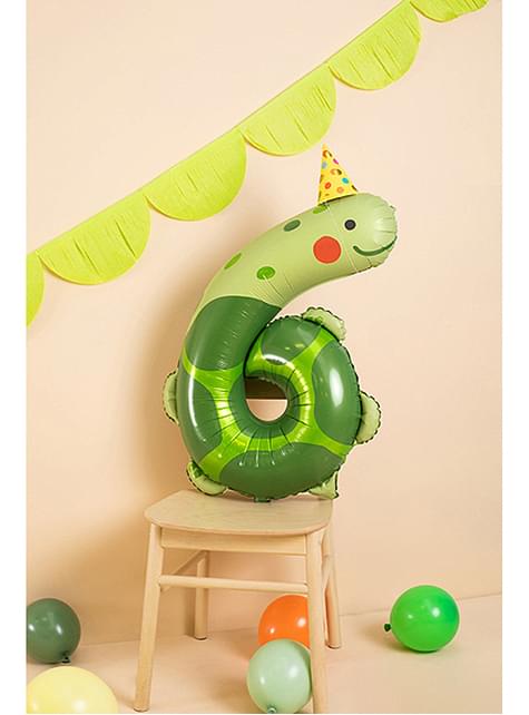 Globo foil “6“ tortuga - Partydeco | Funidelia