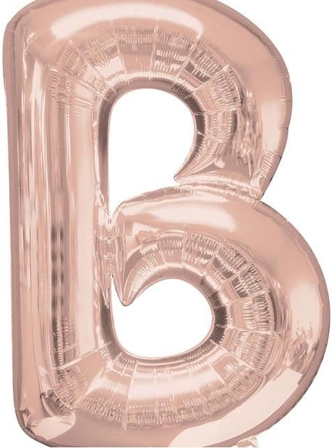 Globo foil letra B oro rosa (86cm) - AMSCAN | Funidelia