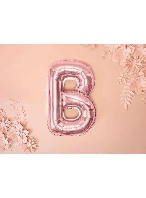 Globo foil letra B oro rosa (35 cm) - Partydeco | Funidelia