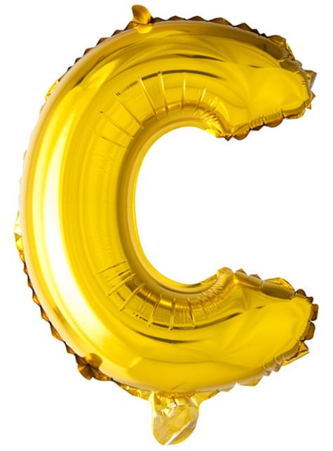 Globo foil letra C dorado (102 cm) - Procos | Funidelia