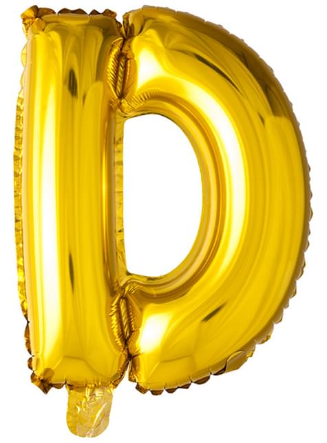 Globo foil letra D dorado (102 cm) - Procos | Funidelia