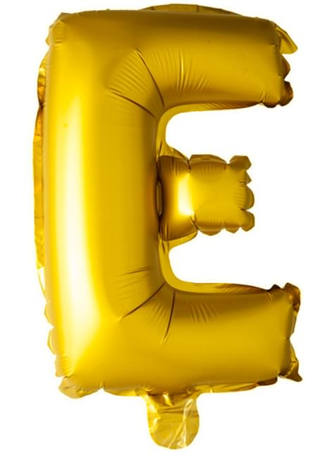 Globo foil letra E dorado (102 cm) - Procos | Funidelia