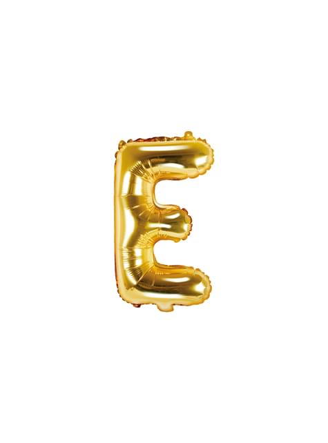 Globo foil letra E dorado (35 cm) - Partydeco | Funidelia