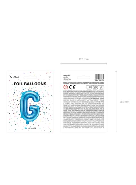 Globo foil letra G azul - Partydeco | Funidelia