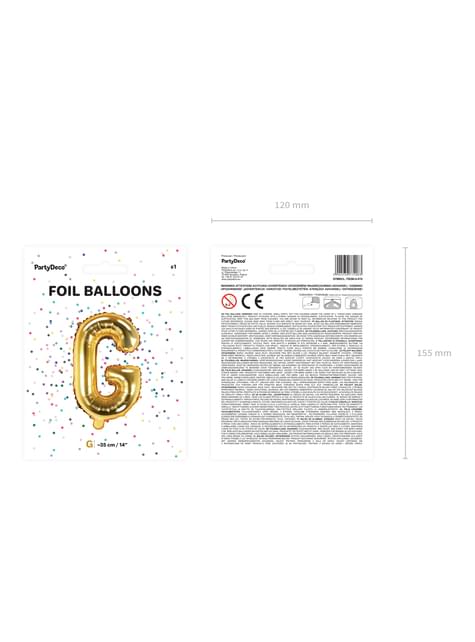 Globo foil letra G dorado - Partydeco | Funidelia