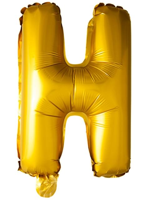 Globo foil letra H dorado (102 cm) - Procos | Funidelia