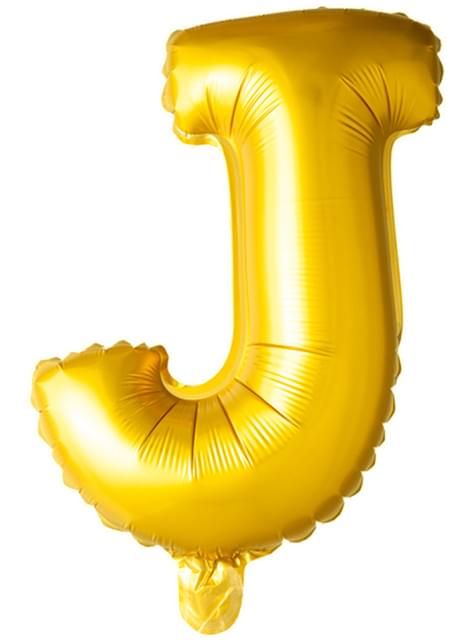 Globo foil letra J dorado (102 cm) - Procos | Funidelia