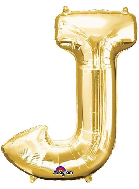 Globo foil letra J dorado (86 cm) - AMSCAN | Funidelia